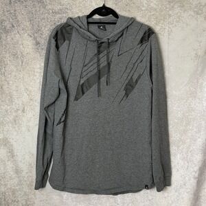 Jordan Jumpman Hooded Long Sleeve T-Shirt Men's Large Heather Gray Graphic